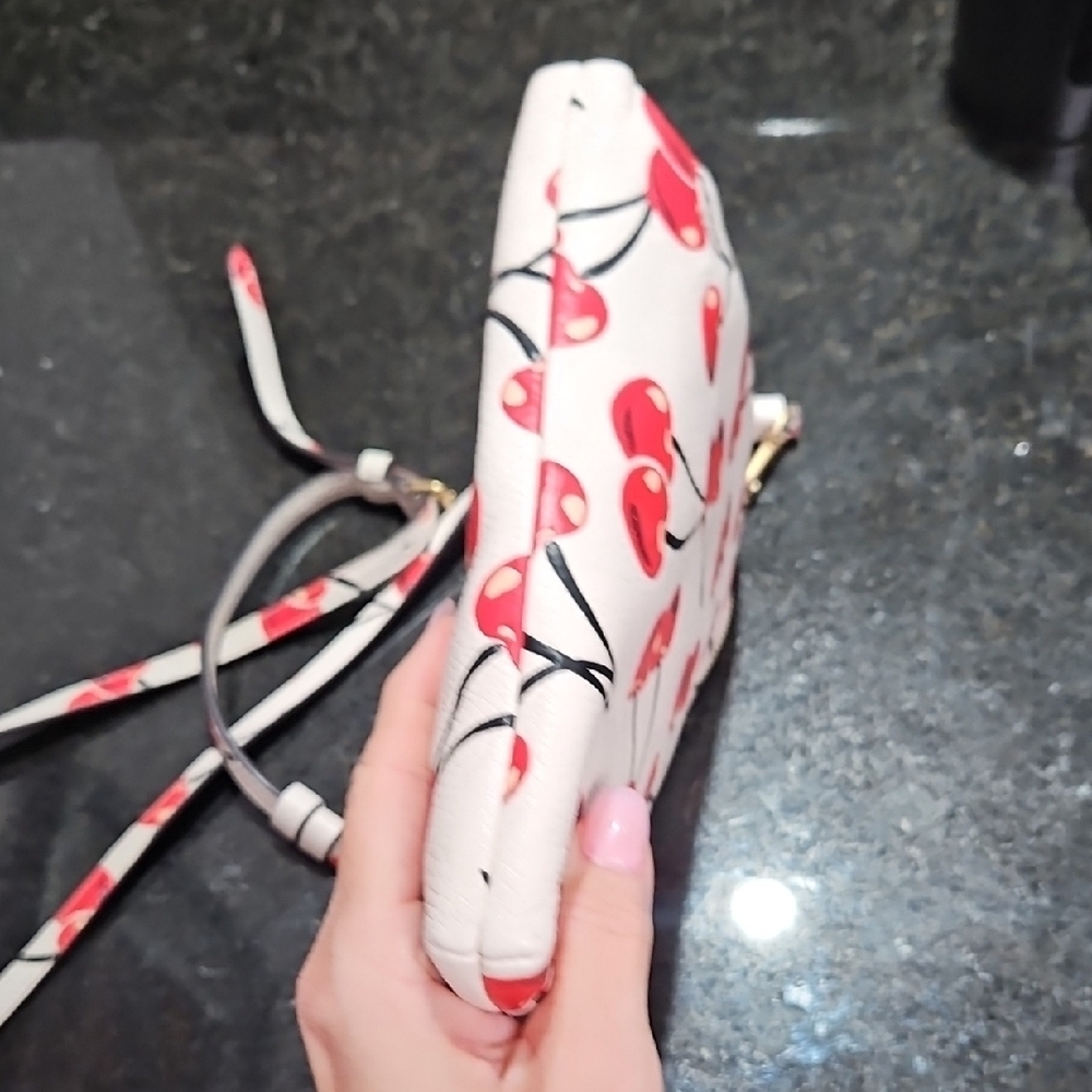 Coach White Crossbody Bag with Red Cherry Print - Picture 3 of 8